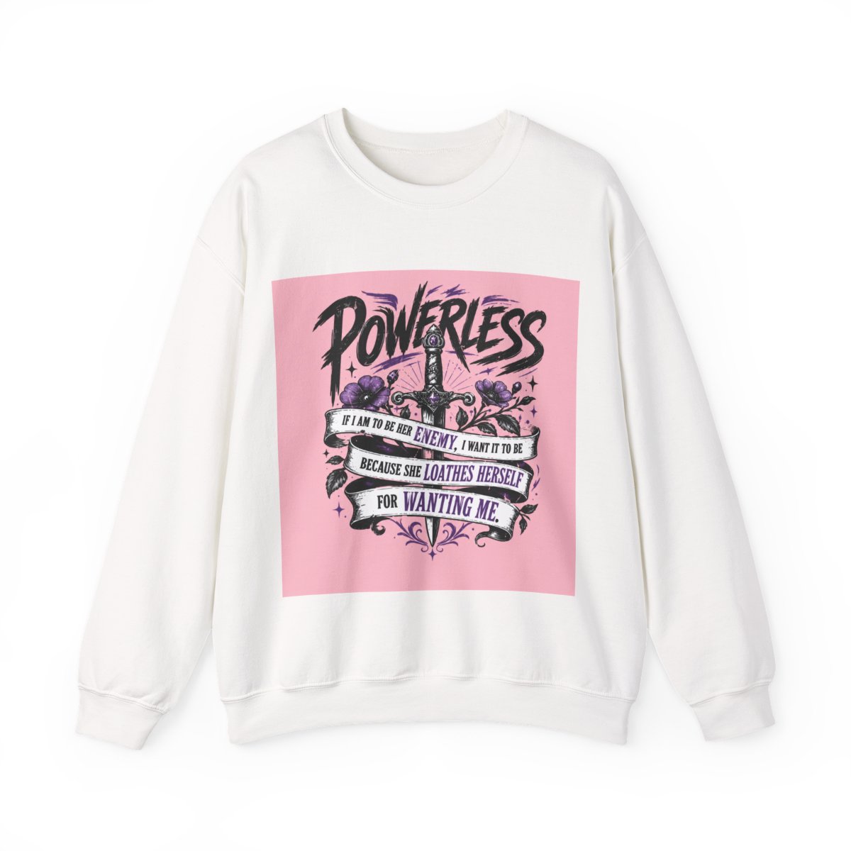 Powerless, Lauren Roberts - Dark Romance Pullover, Enemies to Lovers Bookish Sticker - alternate angle 1, merchandise